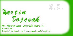 martin dojcsak business card